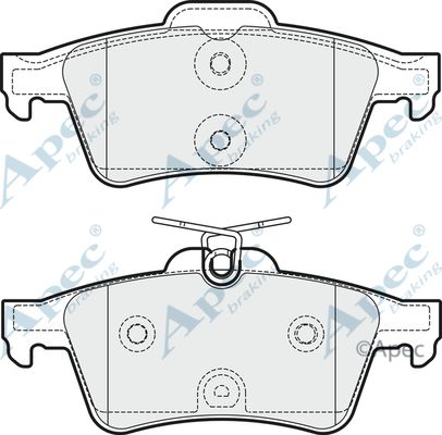 APEC BRAKING Piduriklotsi komplekt,ketaspidur PAD1818